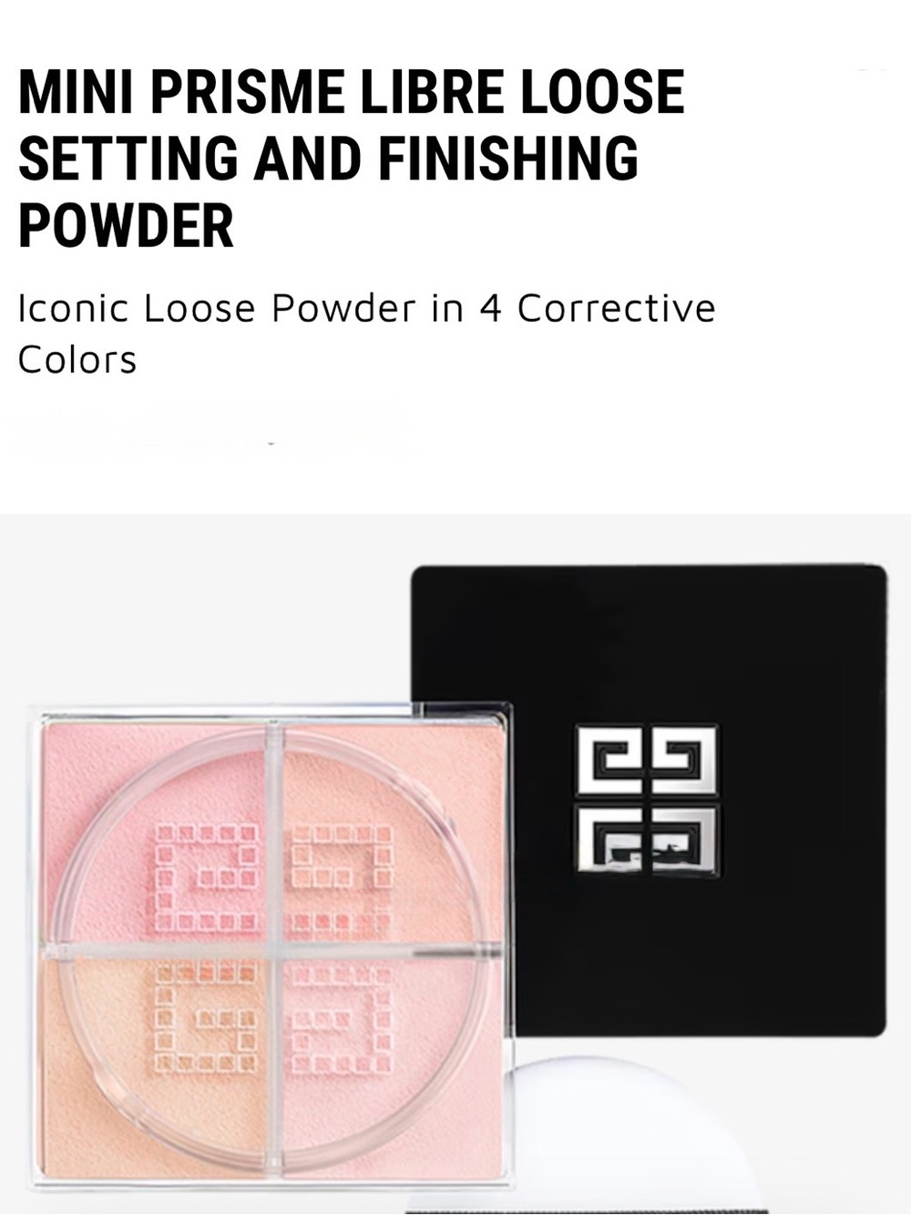 Givenchy Mini Prismé Libre Compact - Soft Pink & Peach Quartet